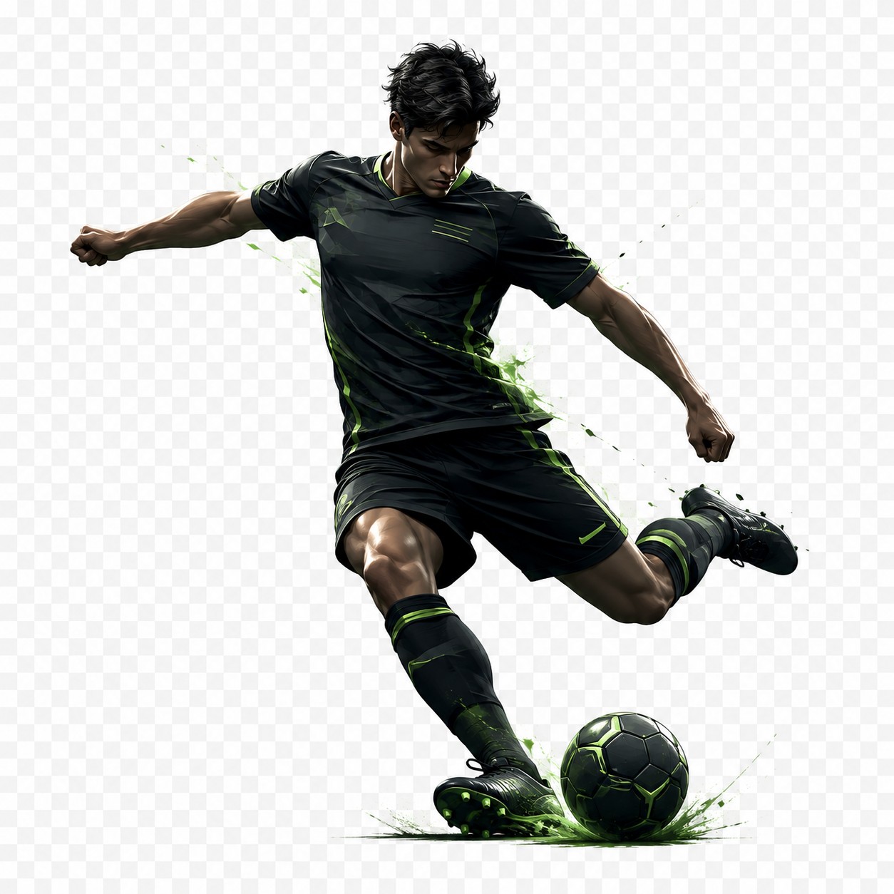 Joueur en position de frappe
